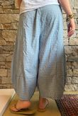 Arbi Gingham Pocket Culotte Pant Denim